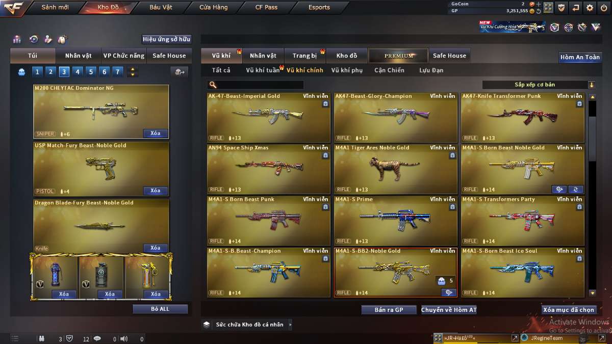 shop acc cf uy tin gia re